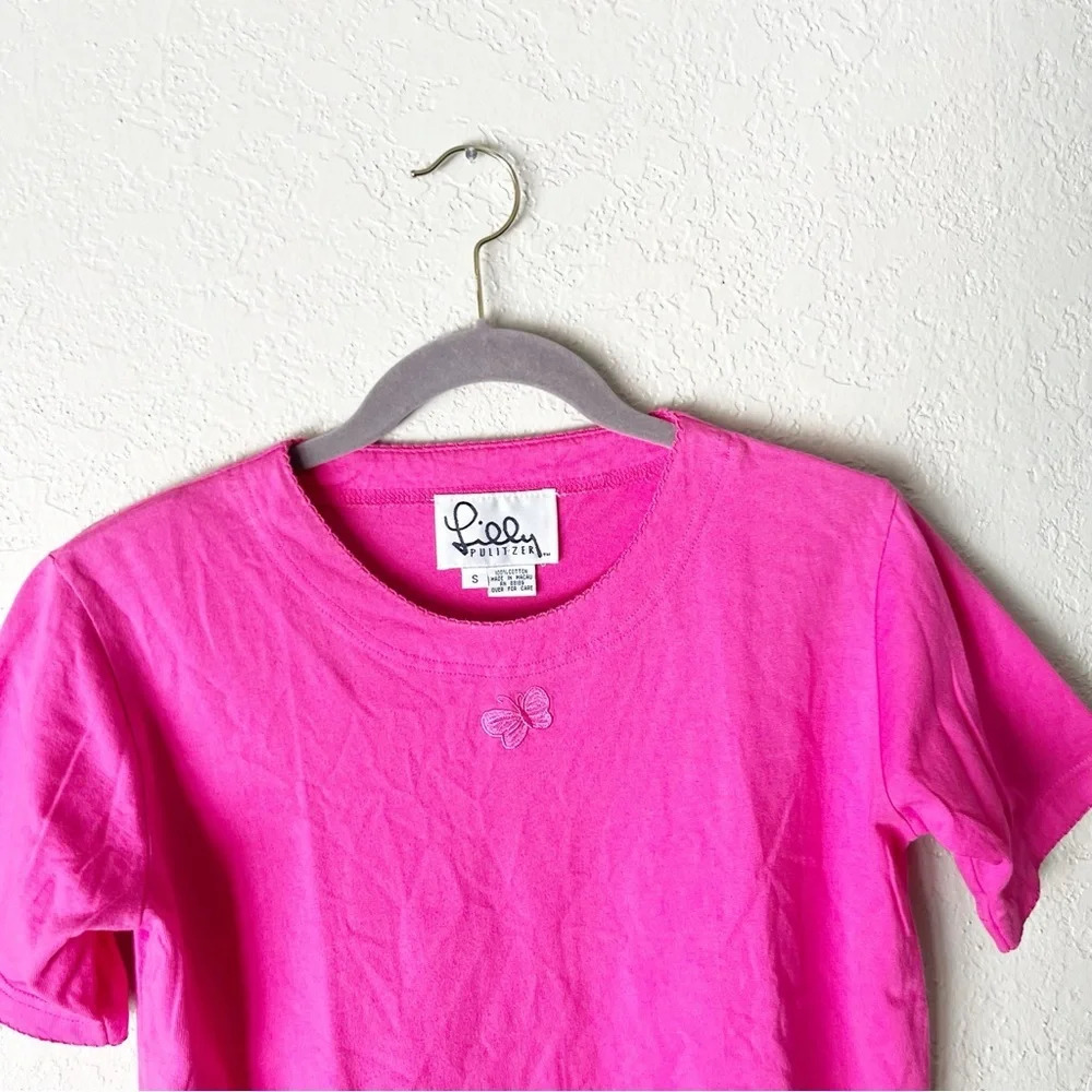 Lilly Pulitzer Bright Pink Short Sleeve Tee - Picture 3 of 8